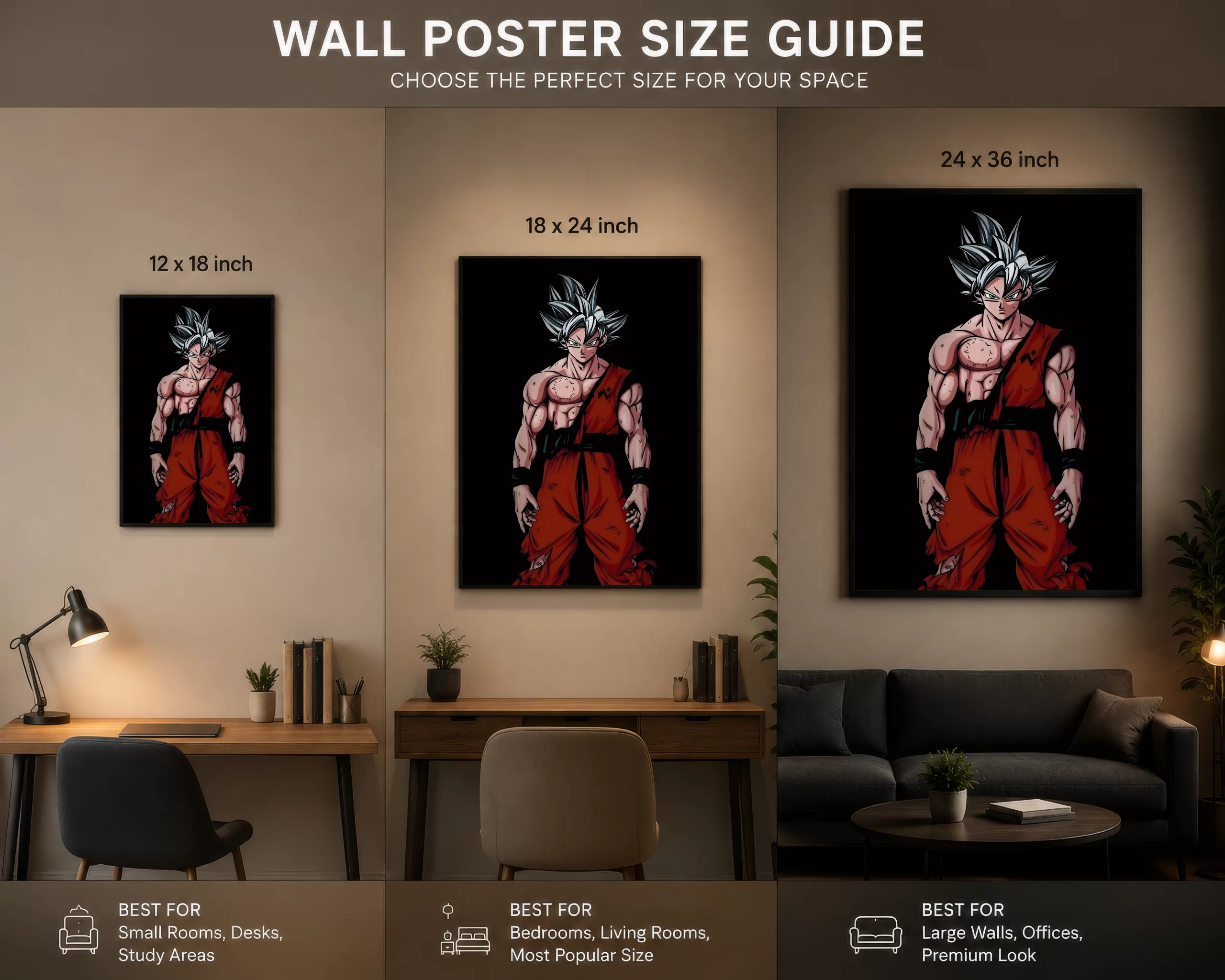 Goku Fearless Aura vibe poster