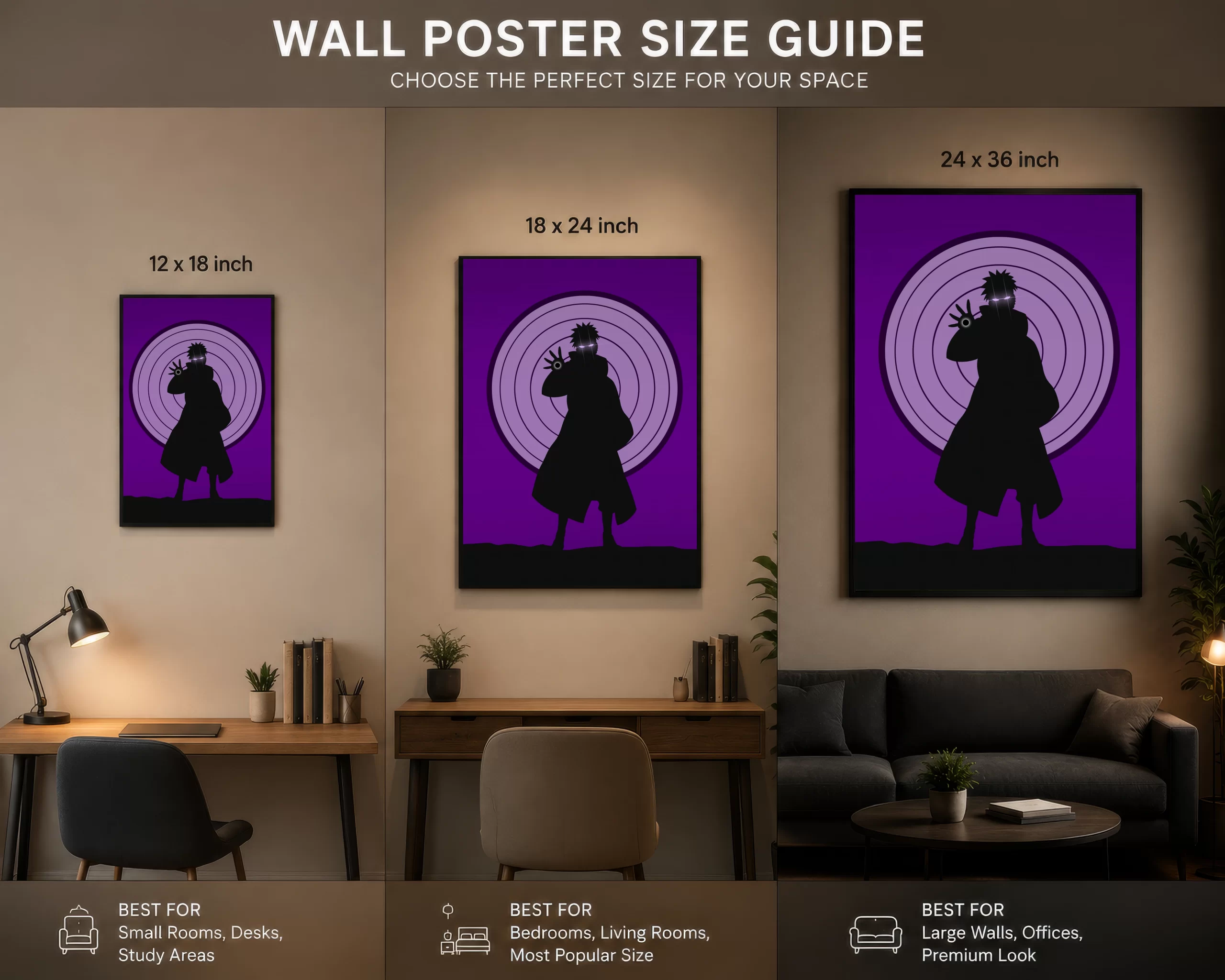 Pain indigo dark aesthetic vibe poster